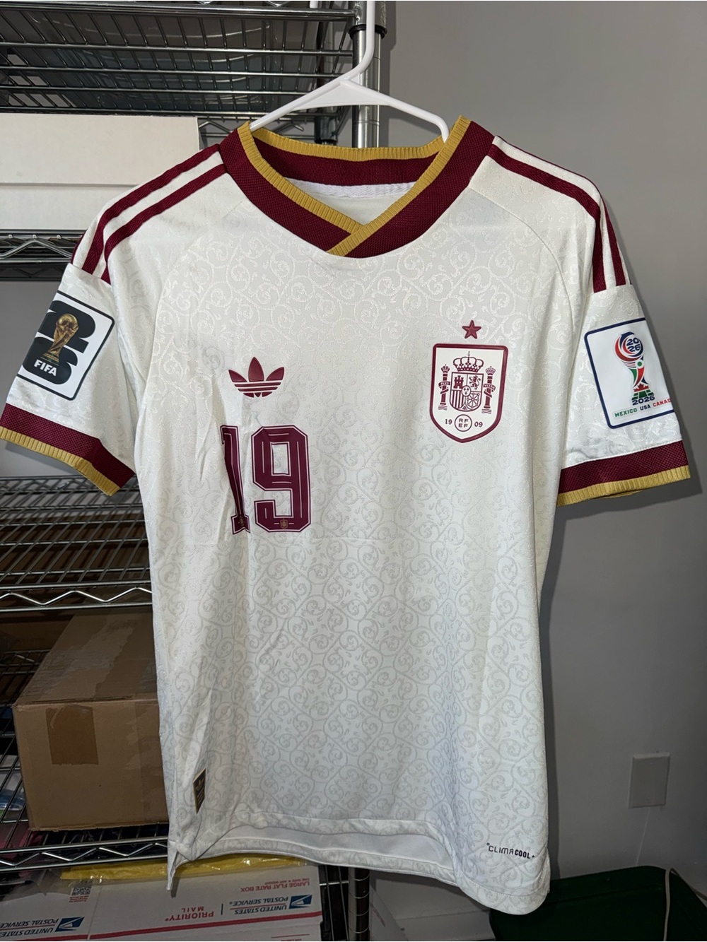 Adidas Spain 2026 #19 Lamine Yamal Men’s Away Soccer Jersey 🆕 - Picture 2 of 11
